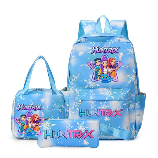 Mochila escolar KPop Demon Hunters, juego de 3 piezas, bolsa de almuerzo, estuche para lápices, regalo de regreso a la escuela para niñas, mochila de ocio, bolsas de viaje para adolescentes