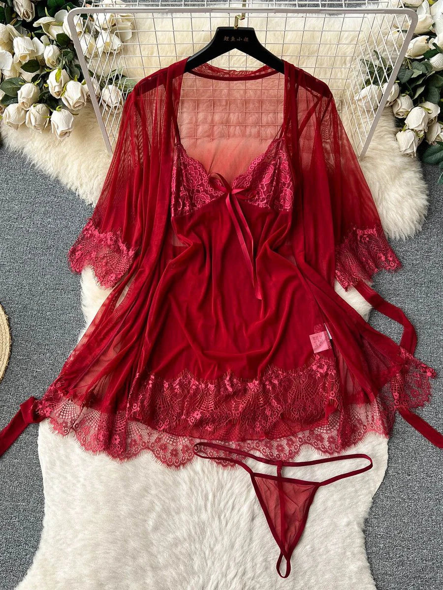 Ropa de dormir para fiesta de San Valentín, Catsuits combinados, peleles de tiras de malla eróticos íntimos ajustados, monos de mujer, lencería, conjuntos sexys