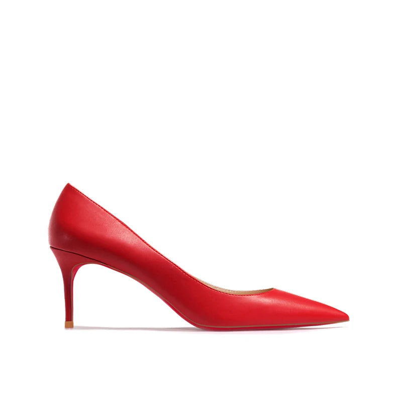 Nuevos Zapatos de Tacón Alto Puntiagudos de Boca Poco Profunda con Tacones Finos, Zapatos Individuales Blancos Mate de Moda para el Trabajo, Suela Blanda, Talla Única