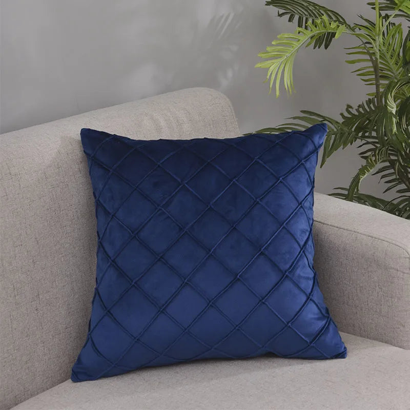 Funda de cojín de terciopelo suave, Funda geométrica Cojin de 45 × 45cm, Funda de almohada decorativa para muebles de Patio para sofá y balcón