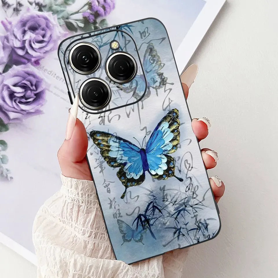 Para Tecno Spark 20c 20 Pro Plus Spark20 Pro Funda de teléfono Funda trasera de goma suave Mujer moda patrón de dibujos animados Funda de parachoques