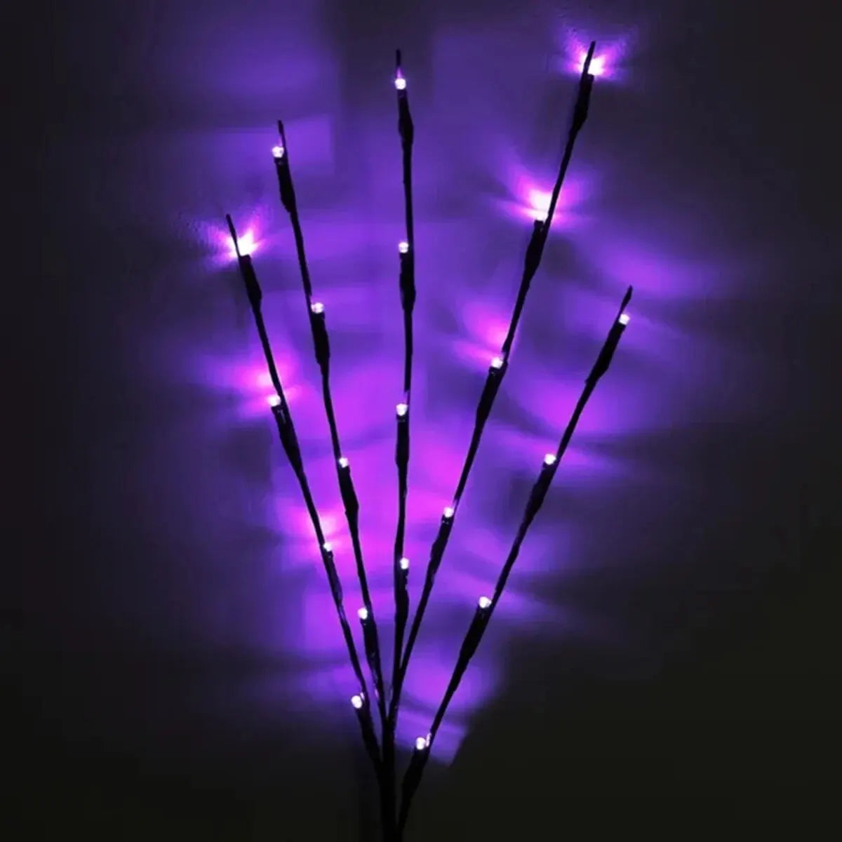 Luces LED de rama de árbol para decoración navideña, 1 piezas, 20LED, funciona con pilas, para el hogar, jarrón interior, Festival de vacaciones