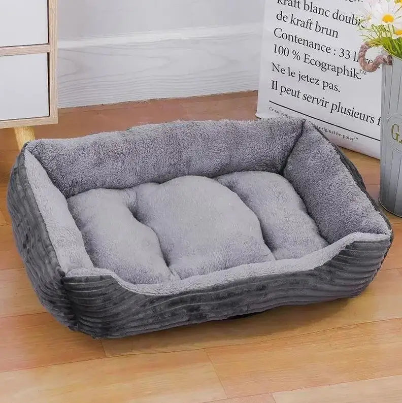 Casa grande para mascotas, cama para perros y gatos, estera larga de felpa para dormir profundo, cojín suave y cálido para perros pequeños, camas tranquilas para cachorros, Chihuahua