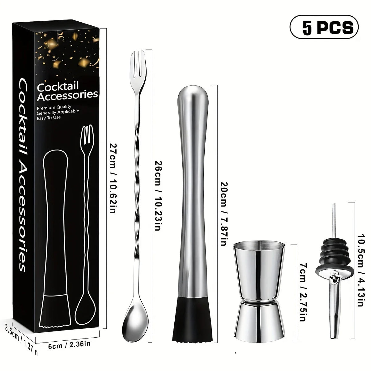 Juego de coctelera y barra, mezclador profesional de Margarita, coctelera de bebidas y Jigger medidor y cuchara mezcladora, herramientas de Bar