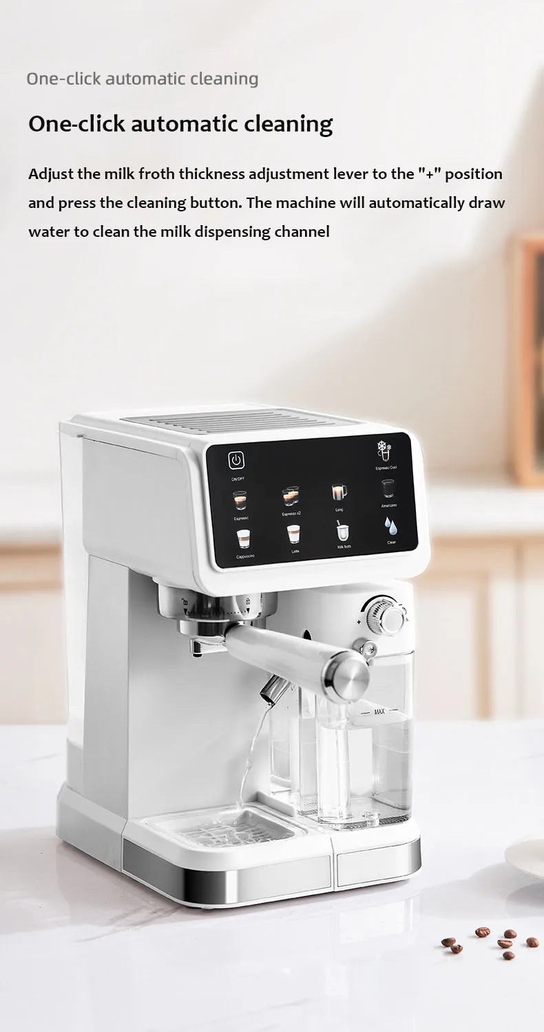 Cafetera Espresso con bomba italiana de 220V, cafetera automática para espumar espuma de leche para uso doméstico