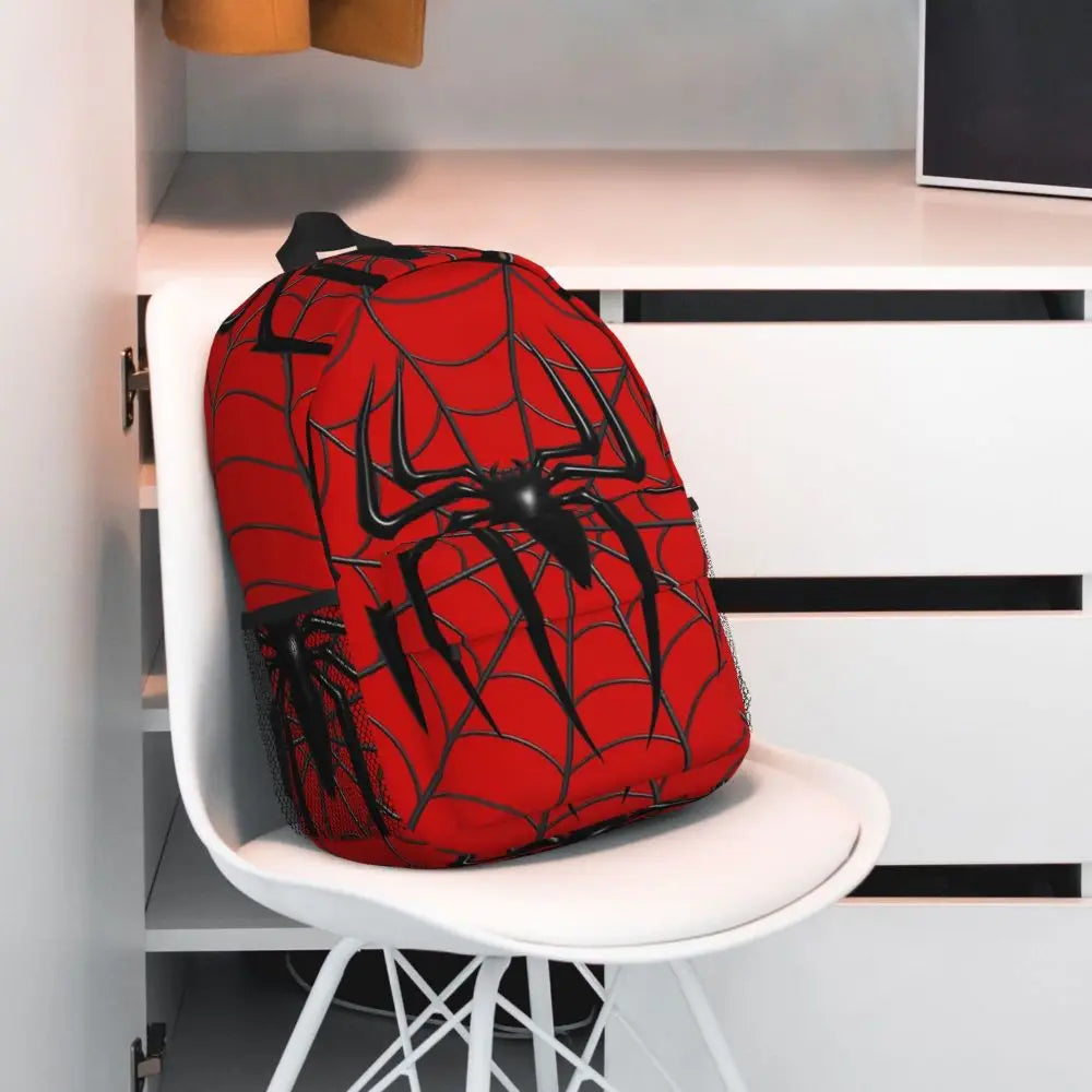 Mochila con diseño de araña y telaraña, mochila escolar para estudiantes, bolsos de hombro para ordenador, para hombres y mujeres