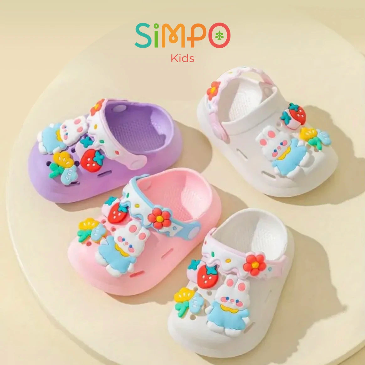 Zapatos de jardín para niñas, zuecos de suela blanda para bebé, sandalias de playa transpirables antideslizantes para interiores y exteriores, bonito conejito de dibujos animados a la moda