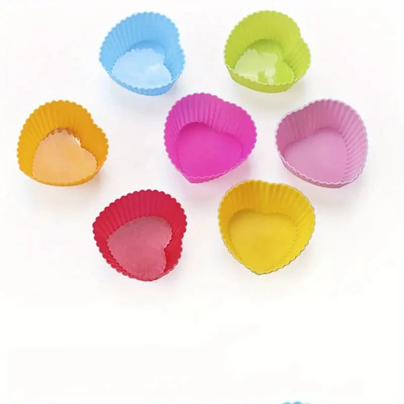 Molde de silicona para pastel, moldes redondos para hornear magdalenas y magdalenas, herramientas de decoración de pasteles DIY reutilizables, decoraciones para fiesta de cumpleaños y boda
