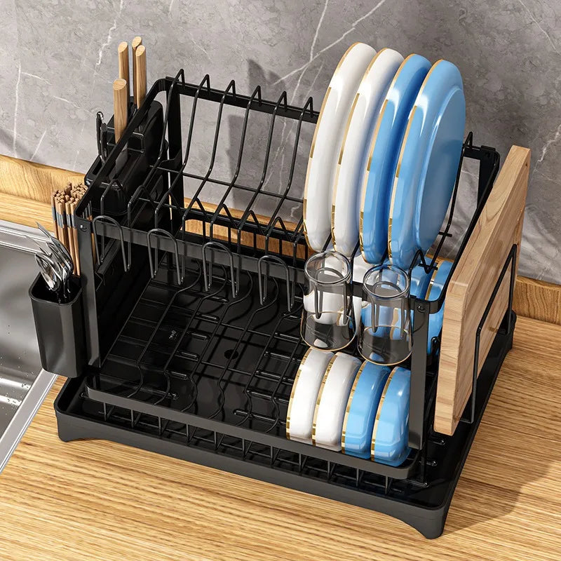 Estante de Cocina para Platos y Utensilios, Escurridor, Estante Multifuncional para Platos, Estante para Platos y Palillos