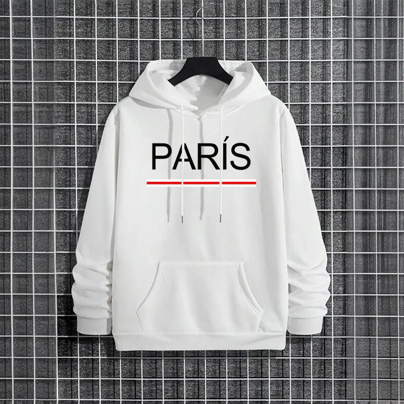 Conjunto Deportivo Esencial para Hombre 2026, Sudadera con Capucha y Pantalones Deportivos Premium para Uso Diario, Moda Deportiva Otoño Invierno Estilo París