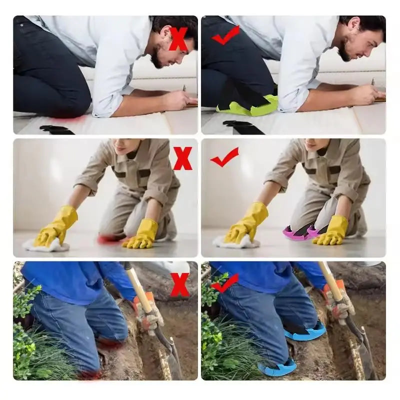 1 par de protectores de rodilla para trabajo y jardinería, gruesos, resistentes al desgaste, con correas ajustables
