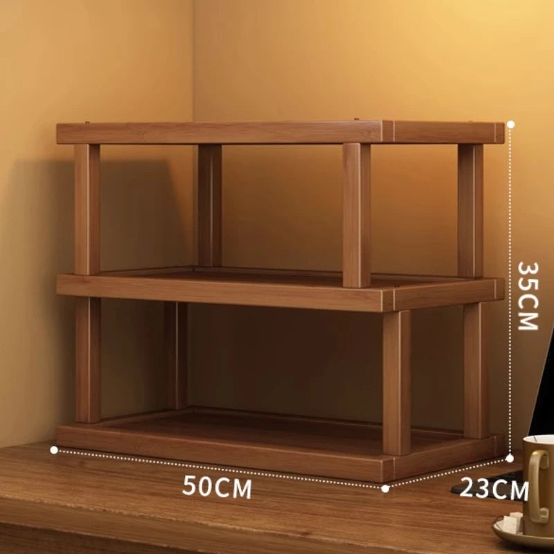 Estante de almacenamiento de escritorio de doble capa, organizador de encimera, portavasos Simple para organización de mesa de comedor y cocina