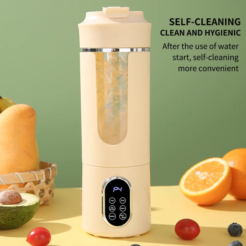 Exprimidor Portátil, Licuadora Multifuncional, Exprimidor con Carga USB, Adecuado para Hacer Smoothies, Batidos y Jugos de Frutas