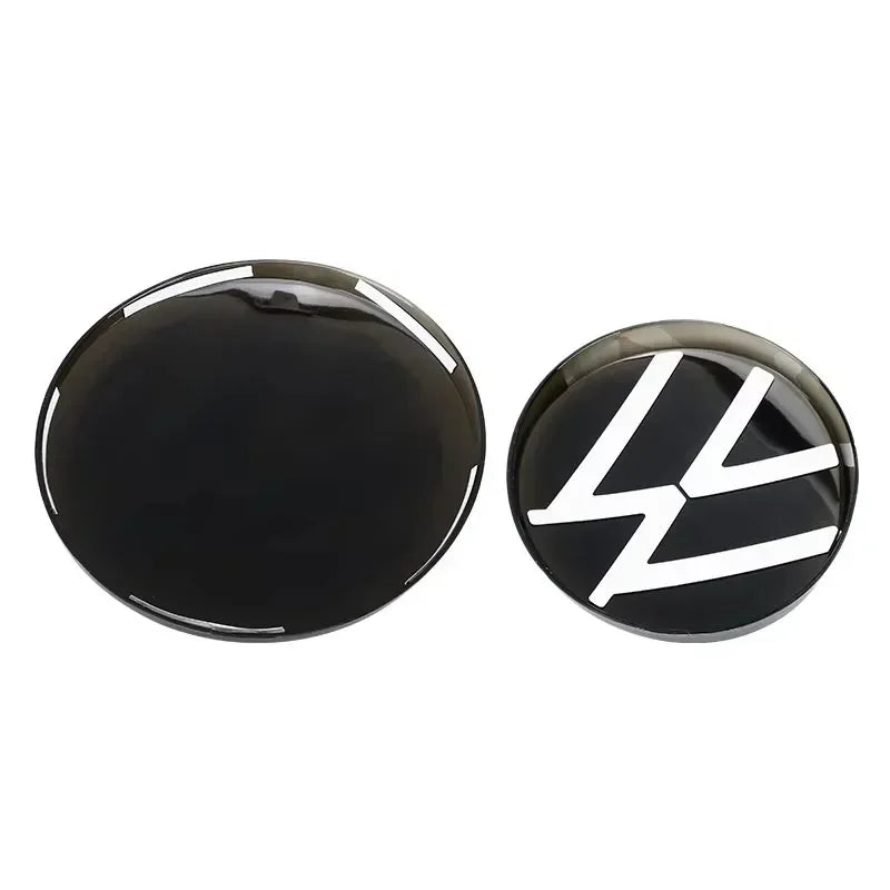 2 piezas de cubiertas de emblema para la parrilla delantera y la tapa del maletero trasero para VW Polo, GOLF 6, 7, 8, Passat B6, B7, B8, Variant, CC, Tiguan. Accesorio.