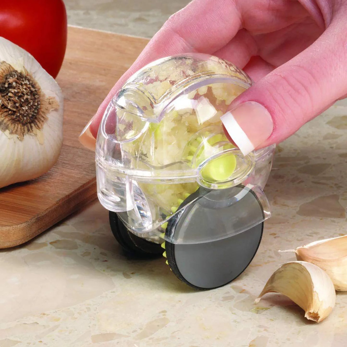 Herramienta de utensilio de cocina, picadora de ajo, rueda, picadora de ajo, rodillo, ayuda de Cocina, trituradora de mano de ajo, artículos de Cocina, Outils de Cocina