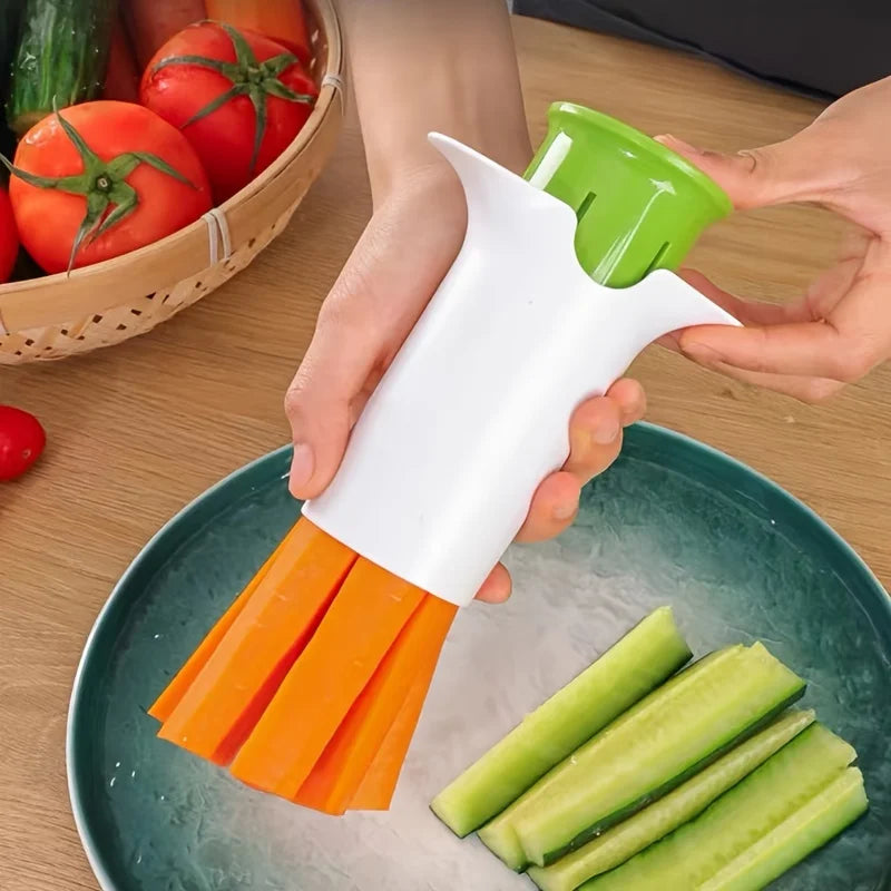 Picadora de verduras manual ABS duradera, utensilio de cocina fácil de usar para pepinos, zanahorias, tomates y más, rebanadora de verduras
