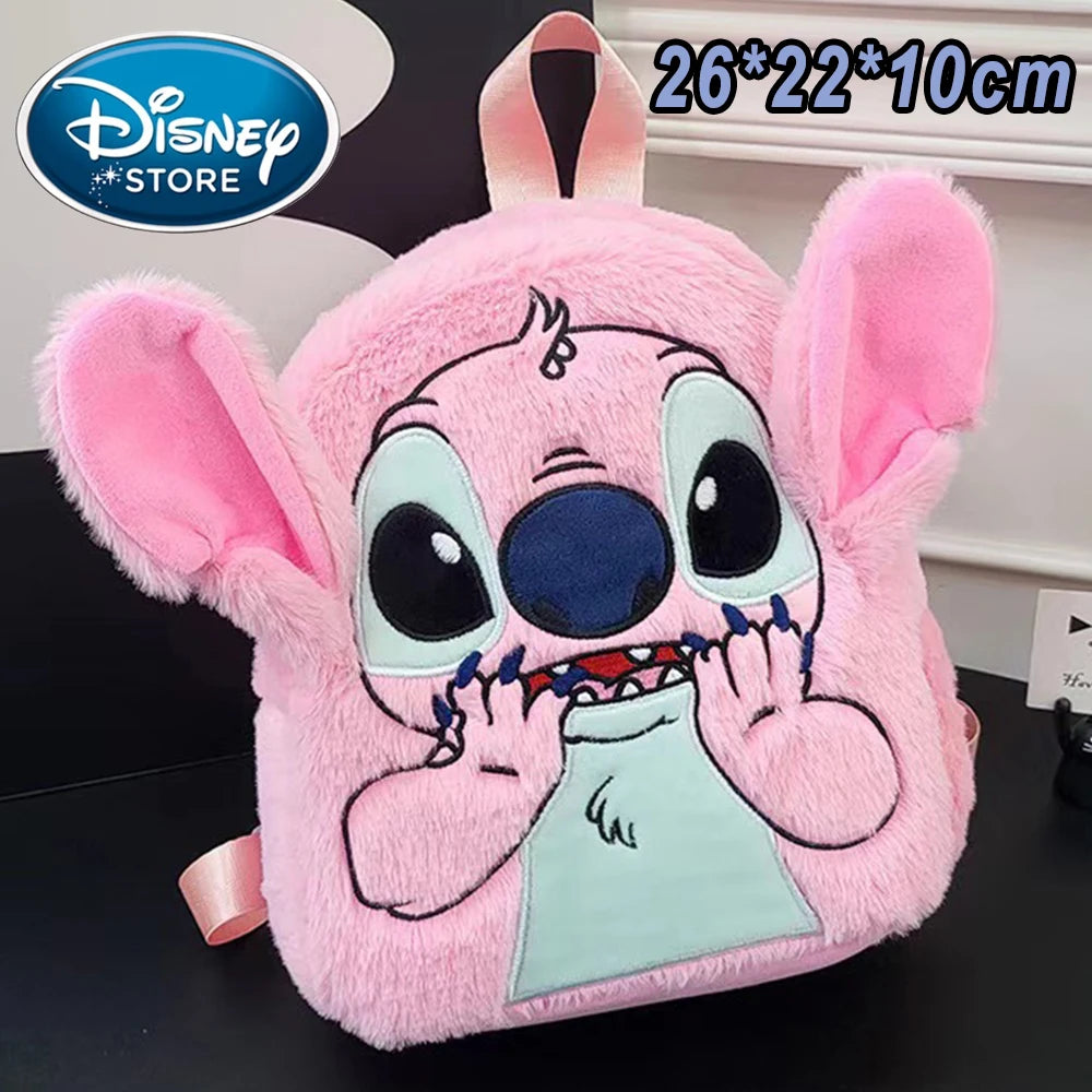 Mochila de Peluche Stitch 2026, Mochila Escolar Japonesa Azul con Diseño Divertido de Stitch, Mochila de Gran Capacidad para Estudiantes, Bolsa de Jardín de Infancia, Regalo para Niños