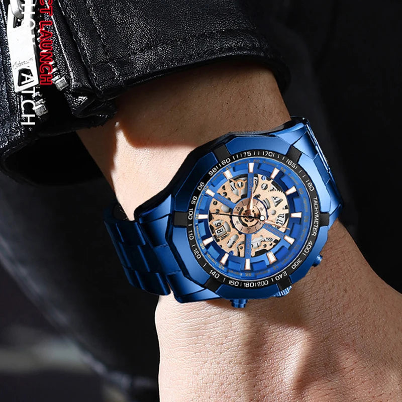 Relojes BINBONG de negocios para Hombre, Reloj de cuarzo luminoso con calendario resistente al agua para Hombre, Reloj de acero inoxidable para Hombre