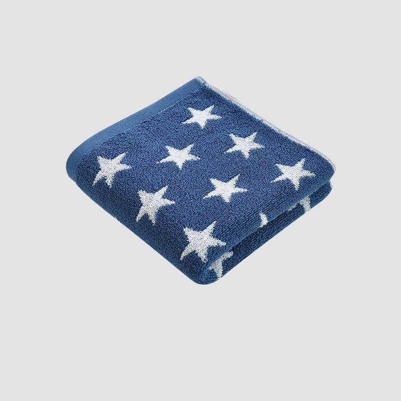Toalla de algodón Retro con diseño de corazón a rayas y estrellas, toalla suave para la cara, toallas de mano gruesas súper absorbentes para baño, niños y adultos