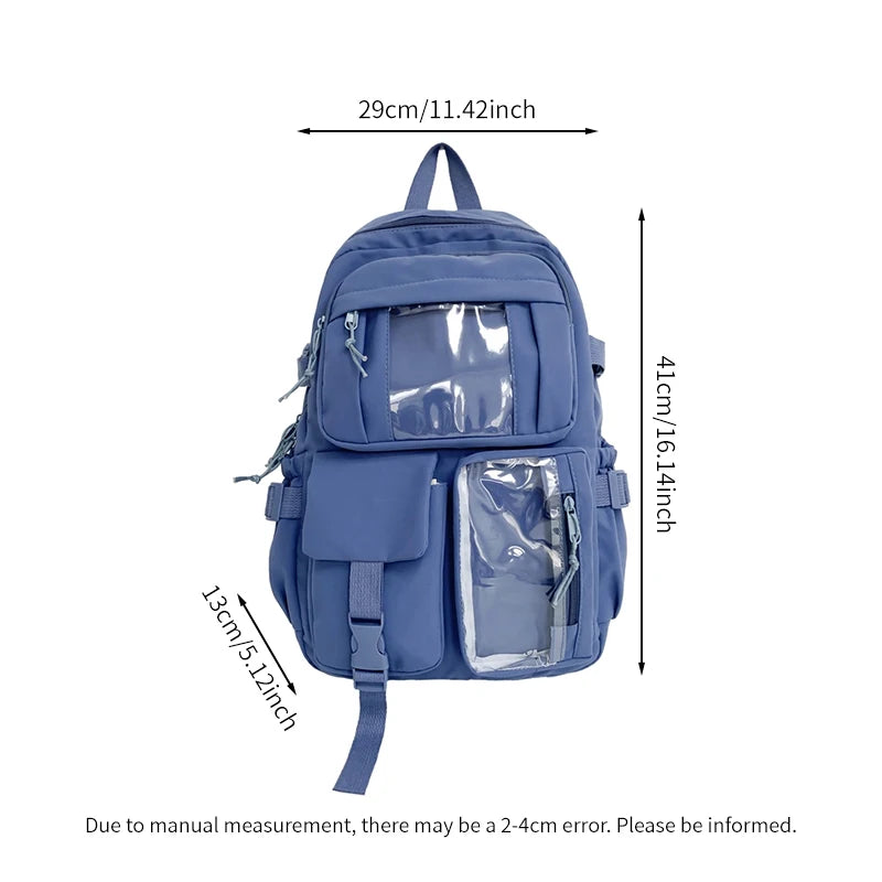 Nueva Mochila de Nailon Linda y Práctica para Niñas, Estudiantes y Mujeres, Mochila Escolar con Múltiples Bolsillos