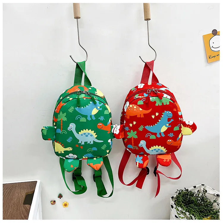 Bolsa bonita para niños, mochilas escolares con dibujos de dinosaurios para niños, mochila de viaje para exteriores preescolar para guardería, antipérdida