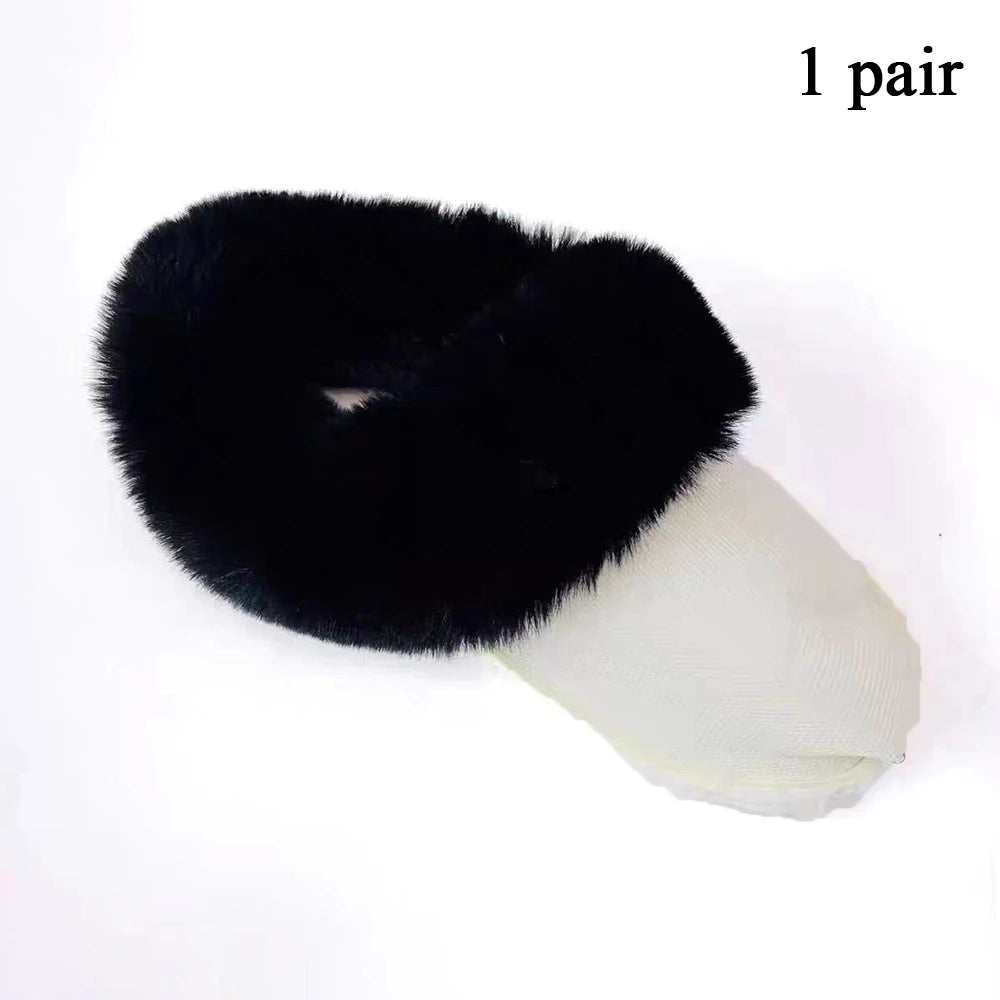 Zapatillas peludas de invierno, plantillas de piel, zuecos para zapatos, forros para zapatos, cubierta de felpa gruesa suave extraíble, forro cálido, 2024