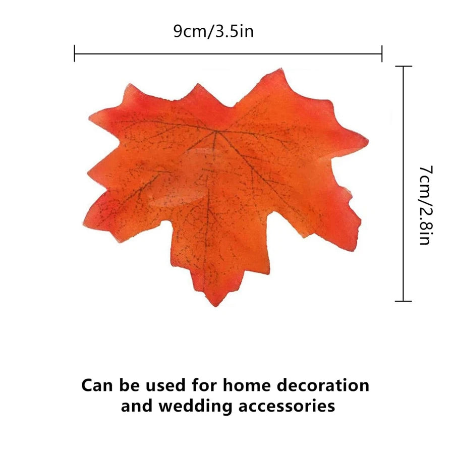 50/100 Uds plantas artificiales flores seda hoja de arce Halloween Festival fiesta decoración hogar habitación florero mesa patio boda álbum de recortes