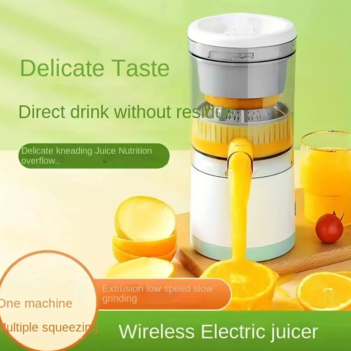 Exprimidor de cítricos eléctrico portátil, máquina exprimidora de zumo de naranja con carga USB, licuadora de frutas y limón, mezclador exprimidor fresco automático
