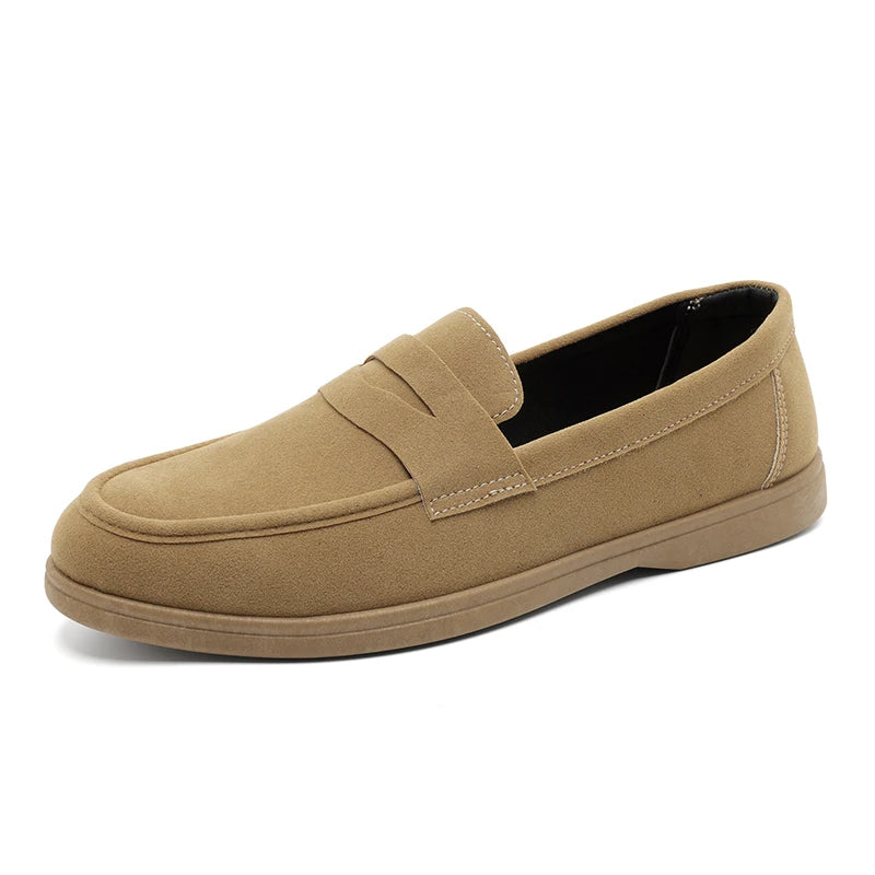 Gran oferta de mocasines sin cordones para hombre, ligeros, transpirables, cómodos, planos para exteriores, suela suave antideslizante, zapatos informales para caminar a diario