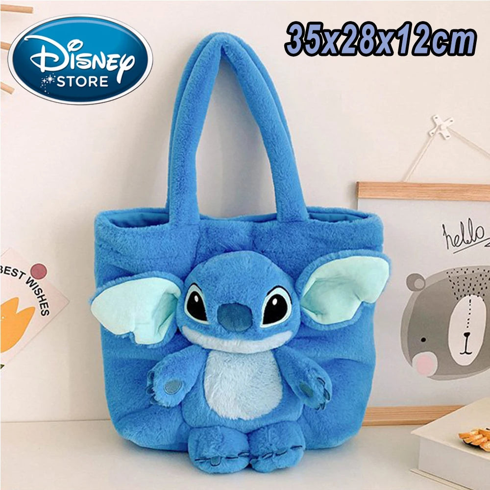 Mochila de Peluche Stitch 2026, Mochila Escolar Japonesa Azul con Diseño Divertido de Stitch, Mochila de Gran Capacidad para Estudiantes, Bolsa de Jardín de Infancia, Regalo para Niños