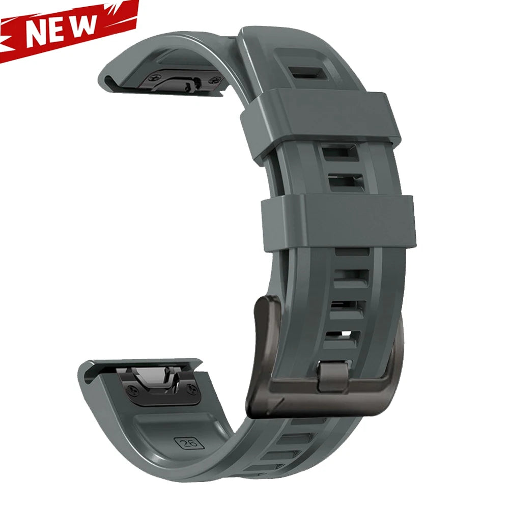Correa deportiva de silicona QuickFit de 26 y 22mm para Garmin Fenix 7 7X PRO 6 6X GPS 5 5X Plus 3 HR Epix Pro instinto 2X