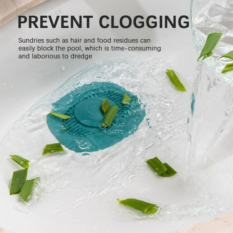 Tapón de silicona para fregadero de cocina, filtro de ducha, tapón de cubierta de drenaje, colador de fregadero, escurridor de suelo, recogedor de pelo, accesorios de baño