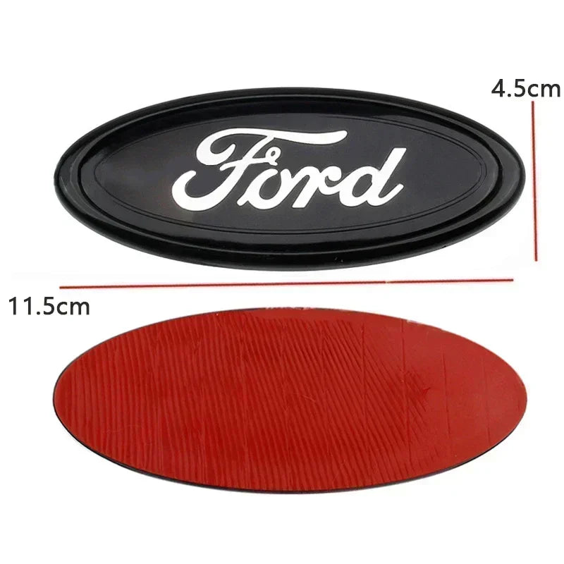 Emblema de coche ABS de 115x45mm para capó delantero y trasero, accesorios para Focus, Fiesta, Mondeo, F150, Ranger, Fusion, Kuga