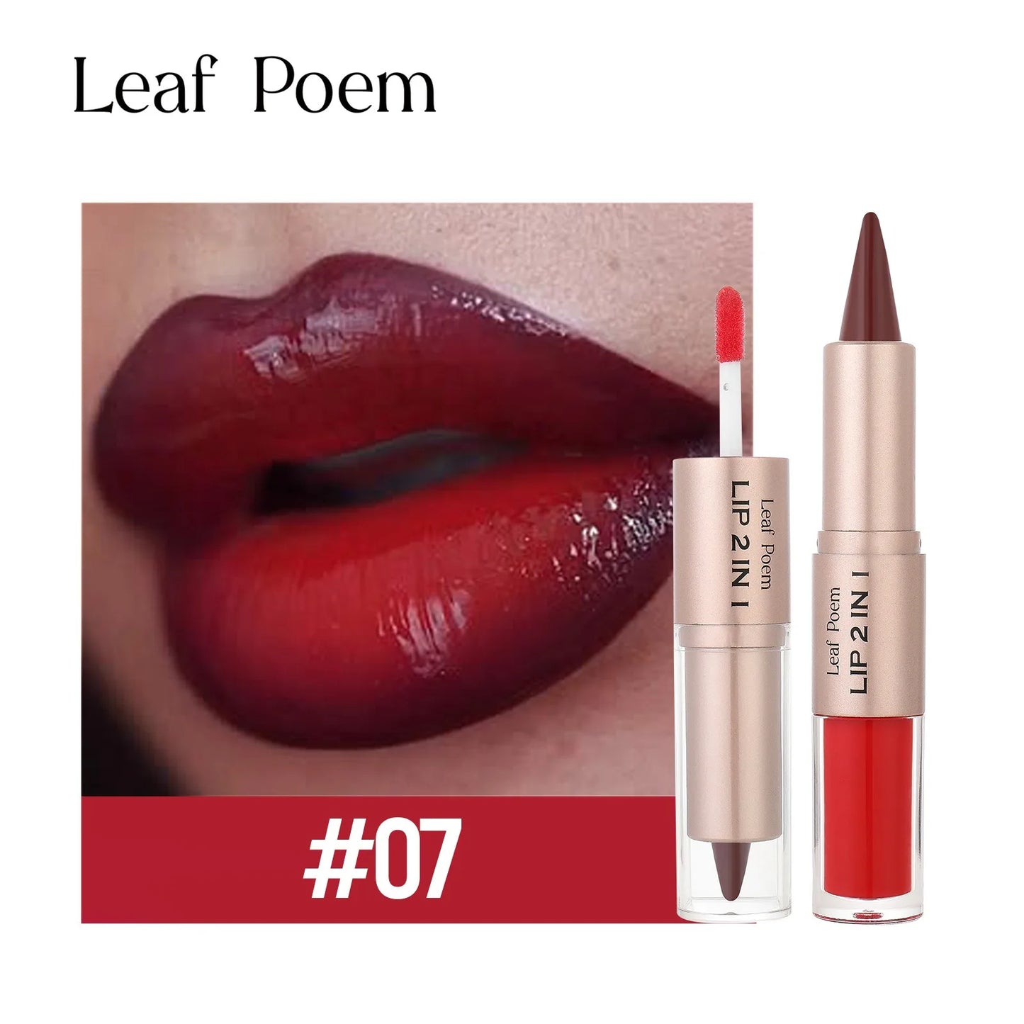 Maquillaje de Labios 2 en 1 Color Rosa Ciruela Oscuro, Delineador de Labios Mate, Brillo Labial Voluminizador con Efecto Espejo, Contorno de Labios Resistente al Agua, Maquillaje No Pegajoso