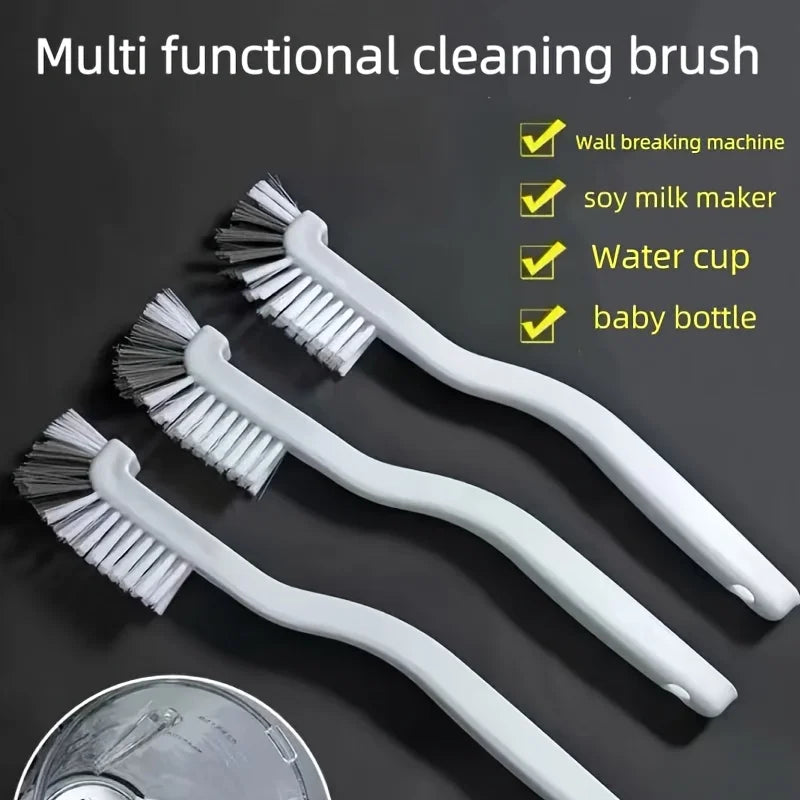 Cepillo de limpieza de mango largo, cepillos multifuncionales sin ángulo muerto, duraderos manuales, cocina, baño, tazas al aire libre, botellas de licuadoras