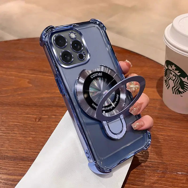Para realme 15 Pro Funda de lujo galvanizada de silicona transparente soporte cubierta para realme 15Pro Funda de parachoques a prueba de golpes