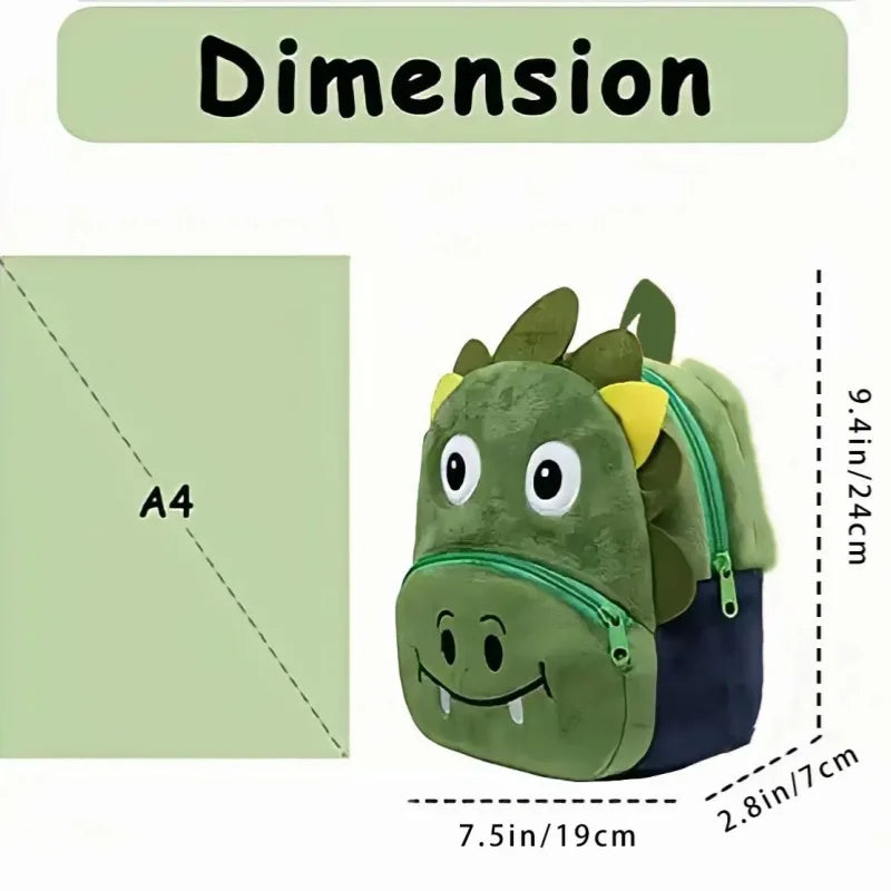 Mochila de felpa con diseño de animal en 3D, mochila de moda para la escuela