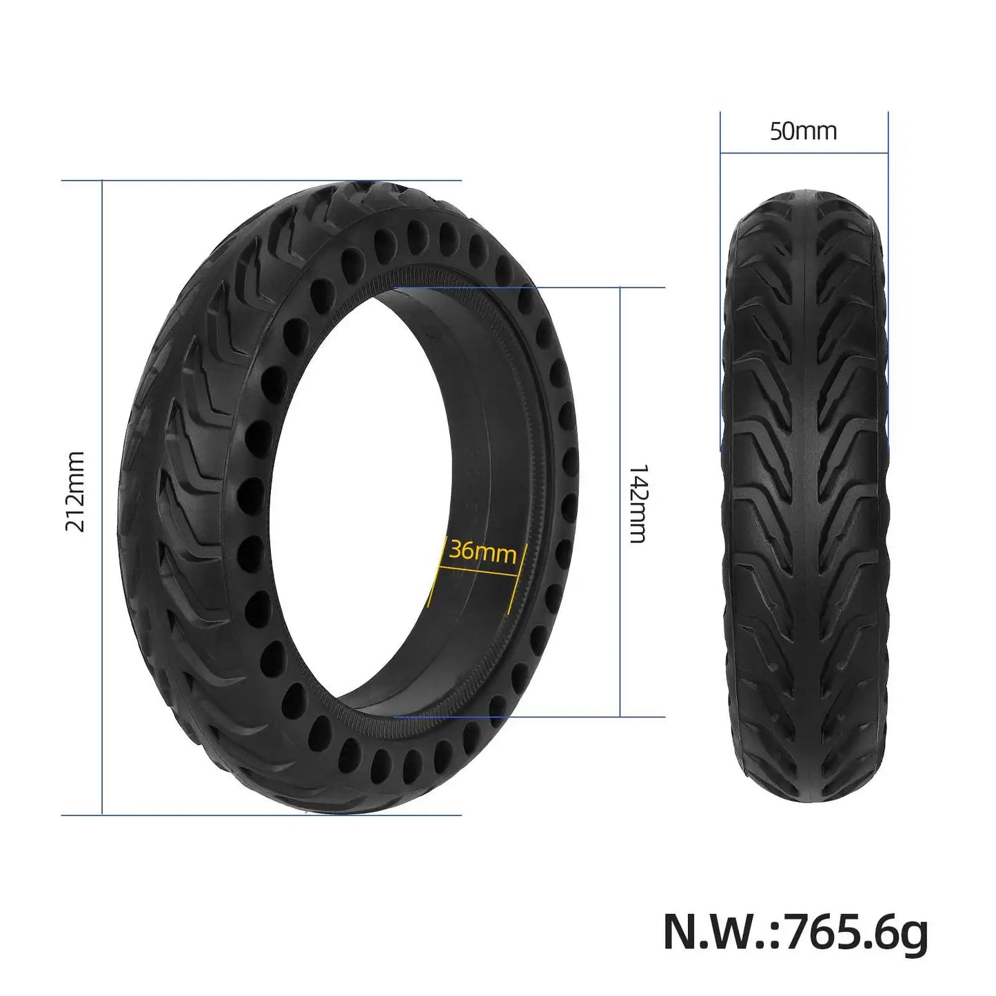 Neumático sólido de 8,5 pulgadas, neumático de panal amortiguable de 8 1/2x2 para patinete eléctrico Xiaomi M365 Pro Pro2 1S Mi3, neumático de goma 8,5*2
