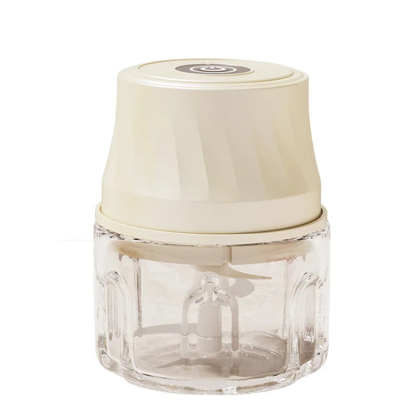 Wireless Electric Grinder Garlic Masher Mini Electric Garlic And Meat Grinder - 3-in-1 Food Chopper/Quiet Blender/Garlic