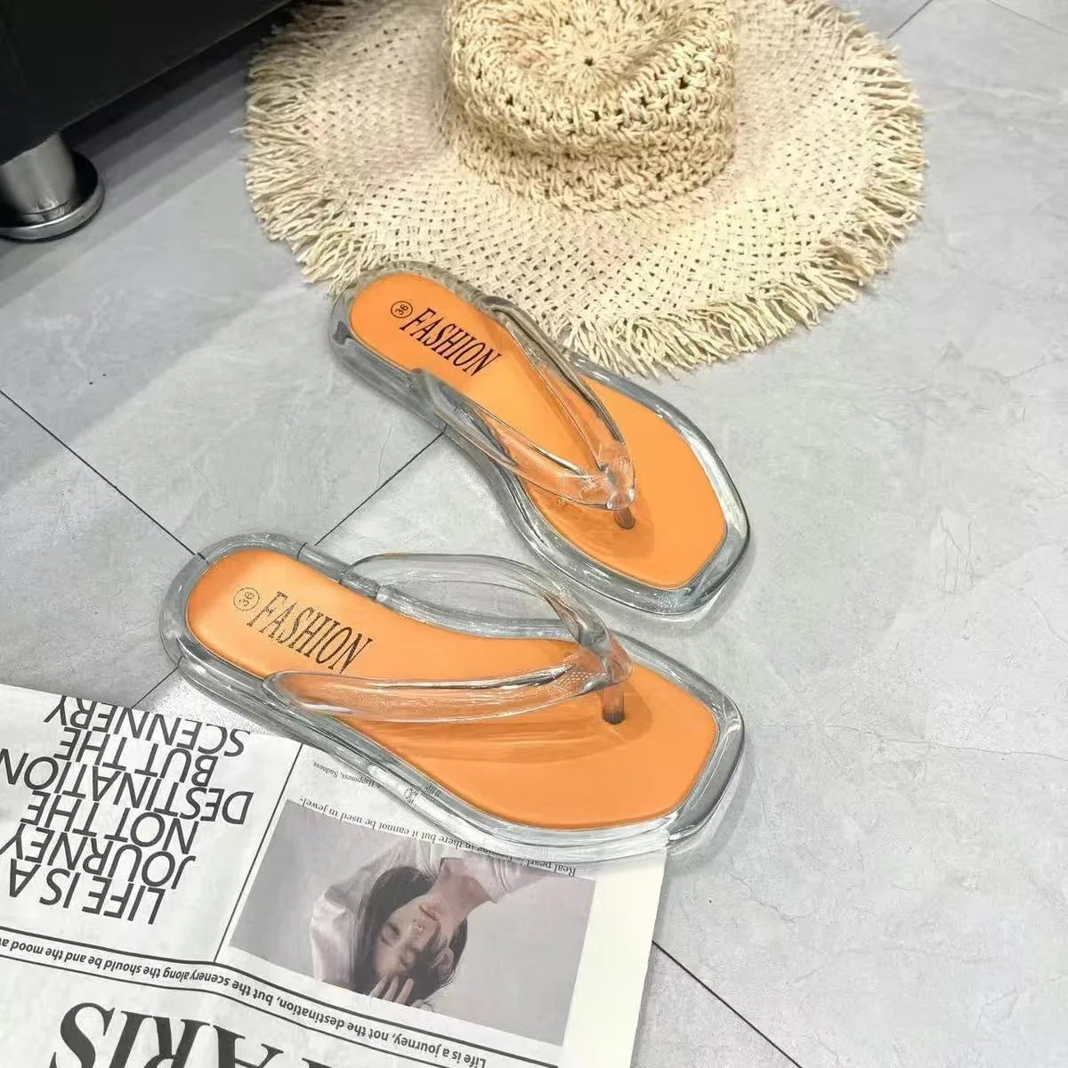Sandalias de PVC con purpurina, chanclas de goma de talla grande para mujer, sandalias de playa, sandalias bajas, sandalias hawaianas de PVC, sandalias romanas, verano 2026
