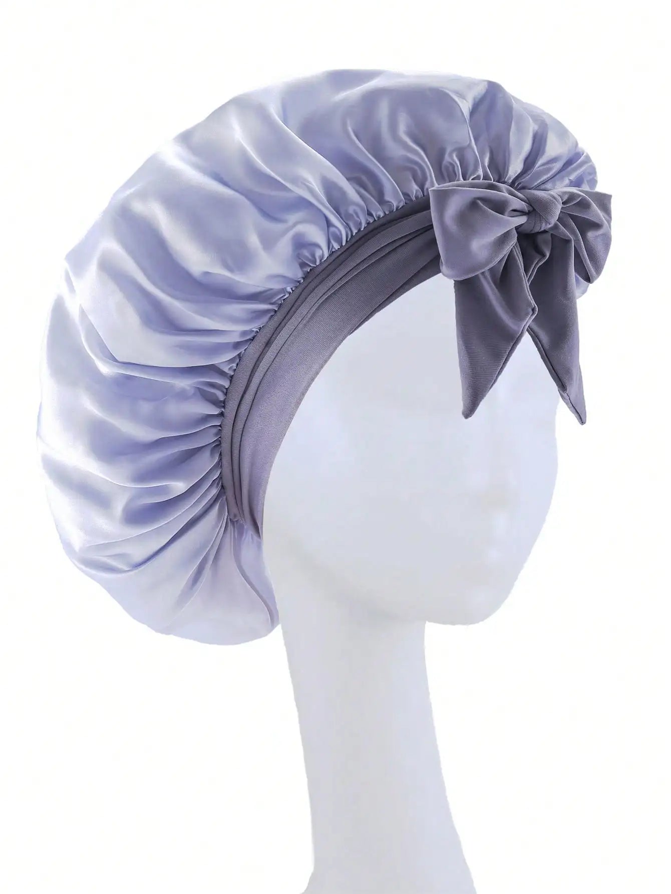 Gorro de satén Gorro de seda Bonne ajustable para dormir Gorro para el pelo con banda para atar Gorros para mujeres y hombres
