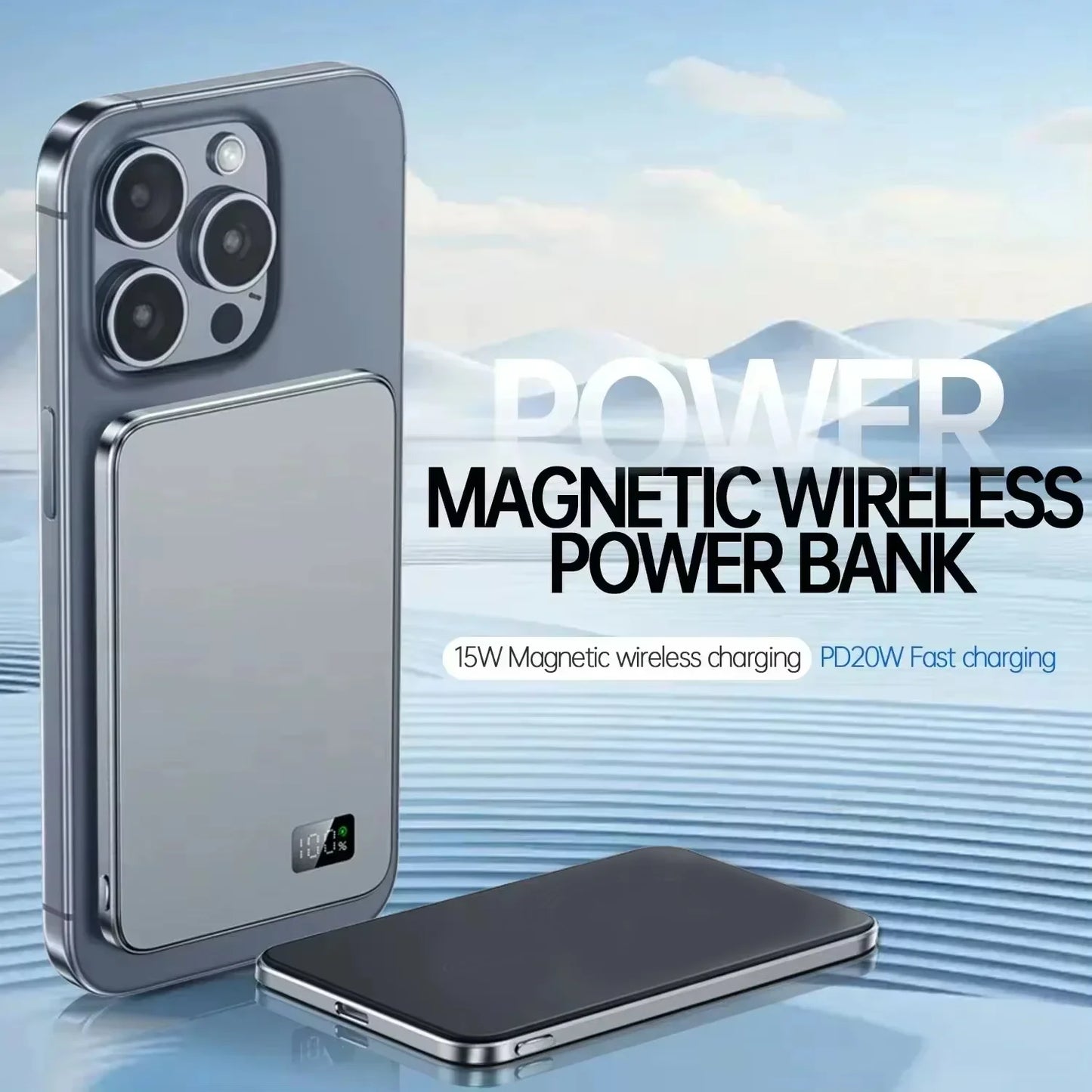 Batería Externa Magnética Inalámbrica Lenovo PD22.5W de Carga Súper Rápida Magsafe de 50000 mAh para Múltiples Teléfonos Inteligentes