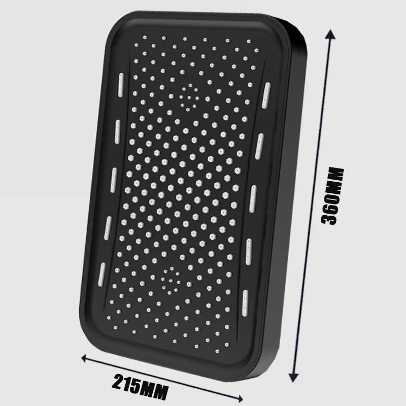 Panel grande de 36CM, cabezal de ducha supercargo montado en el techo de gran flujo, conjunto de 3 modos, lluvia de alta presión, accesorios de ducha de baño