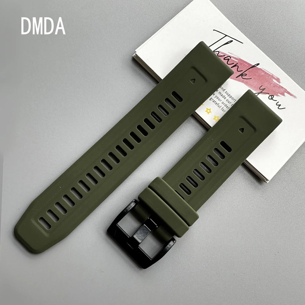 Correa deportiva de silicona para Garmin Descent G2 G1 Mk3i Mk2 Mk1/Fenix 8 Pro E 7 7X 6 6X 5 5X/Epix pulsera suave 22/26mm banda Quickfit