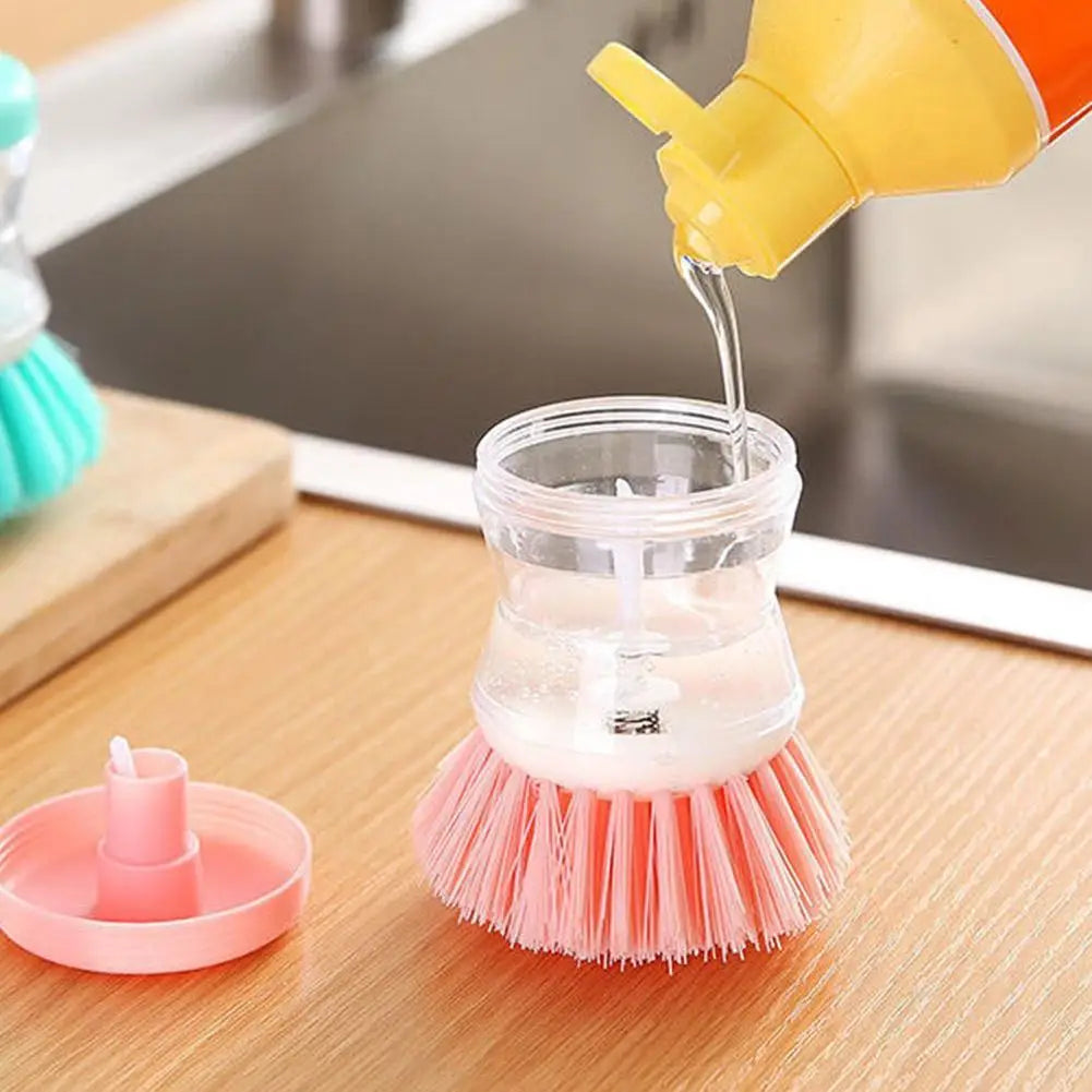 Olla de lavado de cocina, cepillo para platos, utensilios de lavado de astronauta con dispensador automático de jabón líquido, accesorios de limpieza del hogar