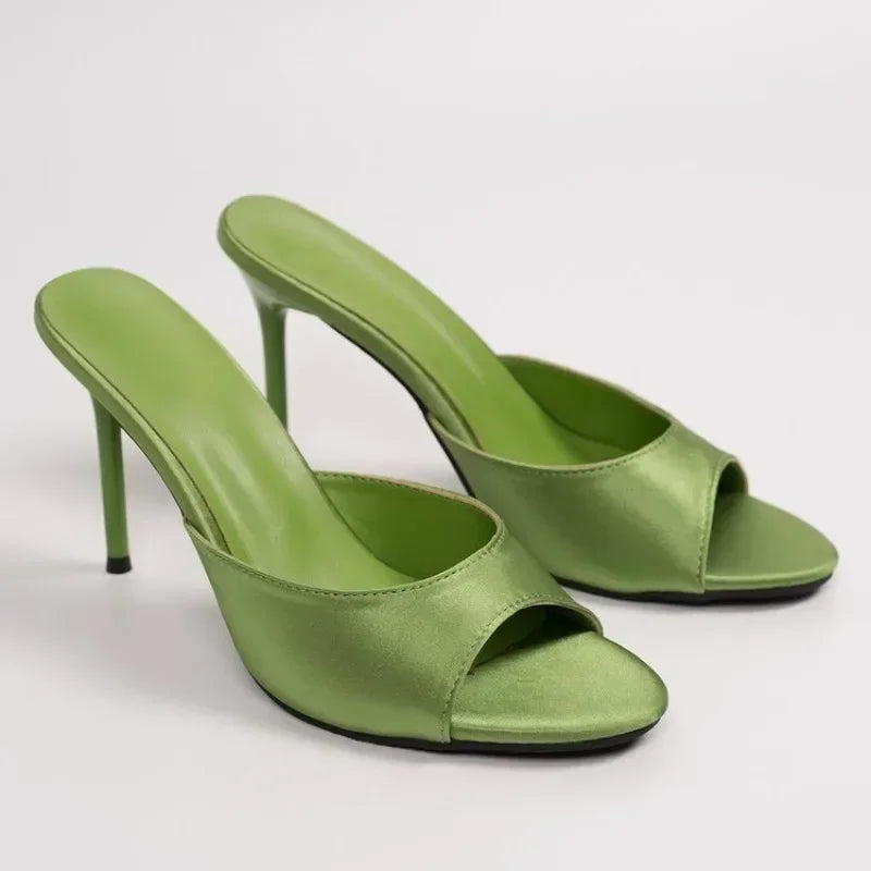 Nuevas Sandalias de Tacón Alto y Fino para Mujer, Verano 2026, con Punta en Pico, Elegantes y Sexys, Tipo Peep Toe, Estilo Stiletto