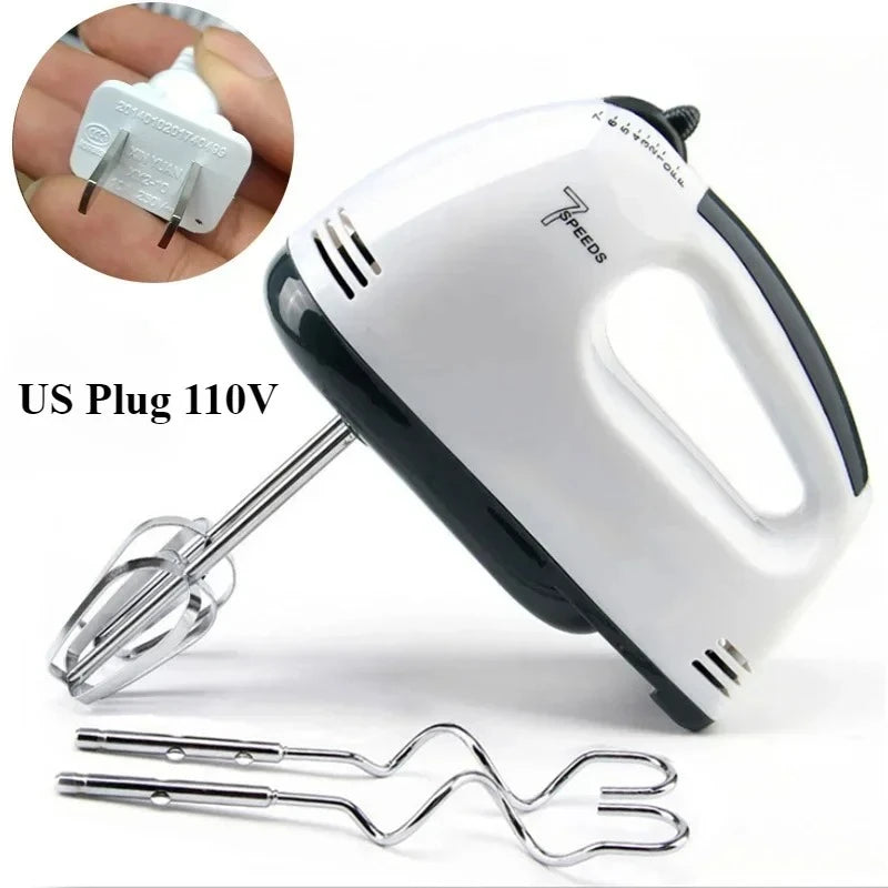 7-Speed Electric Hand Mixer Automatic Blender for Cream, Egg, Cake, Dough - Versatile Kitchen Mixing Appliance Tool