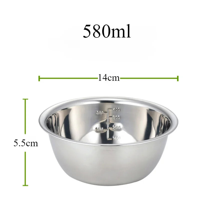 Cuencos de mezcla de acero inoxidable, cuencos de almacenamiento de anidación de cocina portátiles para el hogar, accesorios de Camping al aire libre