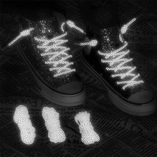 1 par de cordones reflectantes de alta calidad, cuerda redonda, cordones para zapatos deportivos, botas y zapatillas, cordones multicolores de longitud 120cm
