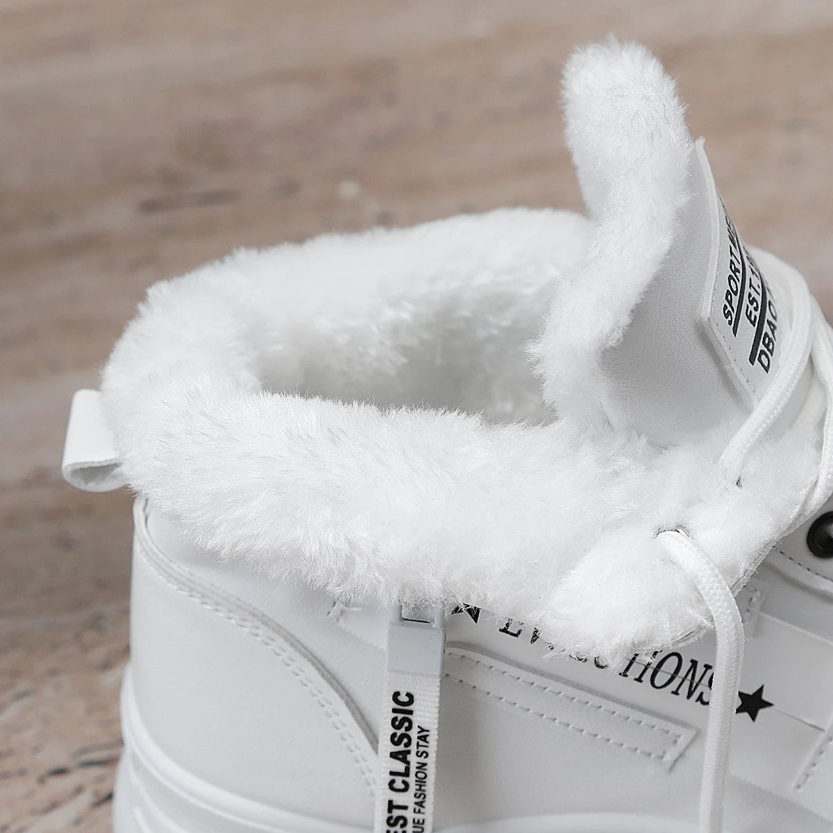 Zapatillas de deporte para mujer, zapatillas de deporte a la moda para otoño e invierno, botas de nieve impermeables con altura aumentada, zapatos deportivos cálidos con plataforma alta para mujer